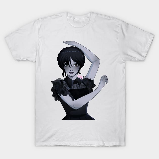 wednesday addams T-Shirt by Noxusart